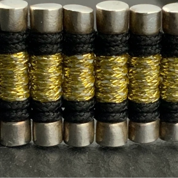 Silver and Gold Braided Bracelet - Picture 2 of 3